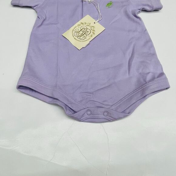 NWT TBBC 6-12M Prim & Proper Polo Onesie in Lauderdale Lavender - Picture 2 of 3